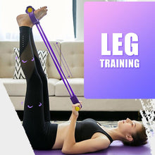 Load image into Gallery viewer, Fit: 4-Tube Pedal Fitness Rope for Woman &amp; Men - Fitness Gum 4 Tube Resistance Bands Latex Pedal Exerciser Sit-up Pull Rope Expander Elastic Bands Yoga equipment Pilates Workout
