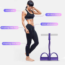 Load image into Gallery viewer, Fit: 4-Tube Pedal Fitness Rope for Woman &amp; Men - Fitness Gum 4 Tube Resistance Bands Latex Pedal Exerciser Sit-up Pull Rope Expander Elastic Bands Yoga equipment Pilates Workout
